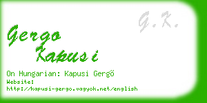 gergo kapusi business card
