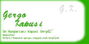 gergo kapusi business card